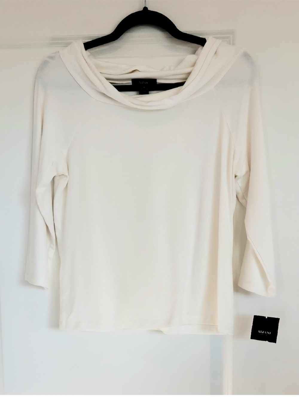 Alfani Women's White Cowl Neck Sweatshirt